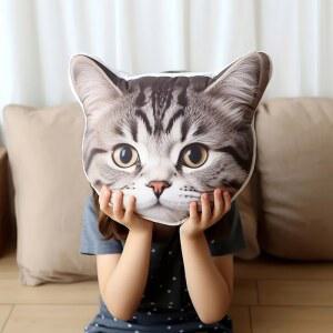 맞춤형 애완동물 사진 플러시 베개 - 고양이, 개, 새, 말 및 토끼