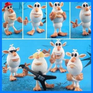 8 개/대 해피 러시아 작은 양 귀여운 바위 양고기 액션 피규어 인형 애니메이션 피규어 어린이를위한 장난