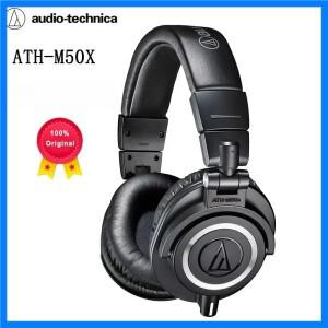 오리지널 오디오 테크니카 ATH M50X 하이파이 이어폰 전문가용 완전 밀폐형 모니터링 헤드폰 휴대용 접이식