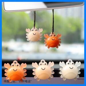 1/5PCS UV 색상 변경 크랩 자동차 펜 던 트 끈 백미러 키 체인 가방 장식품 자동차 인테리어 장식 액세서리