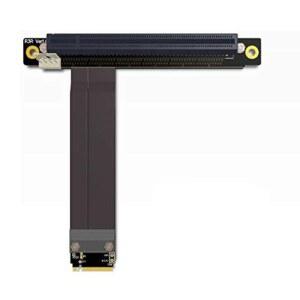 [미국배송] JMT ADT-R43SR M.2 NGFF NVME 키 M TO PCIE X16 확장 케이블 32G/BPS 16배 PCI-E PCI-EXPRESS 그래픽 카드 라이저 어댑터 R43SR FOR M2 2230 2242 2260 2280 (25CM)