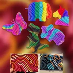 스트링 아트 팝잇 실리콘 피젯토이 4개