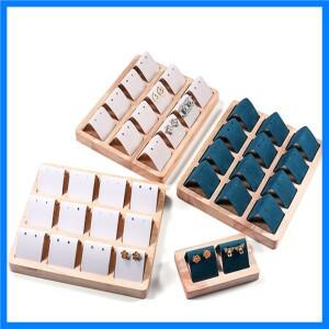 12 비트 패션 나무 DIY 스토리지 쥬얼리 트레이 귀걸이 디스플레이 카드 반지 팔찌 선물 상자 보석 주최자