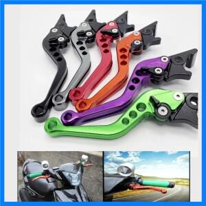 조절식 디스크 브레이크 레버 왼쪽 드럼 클러치 6x CNC 범용 알루미늄 오토바이 핸드 레버 오토바이 스쿠터
