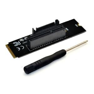 NGFF M.2 ~ PCI-E 4X 라이저 카드 M 키-PCIe X4 어댑터 (LED 표시기 포함) Bitcoin Miner Mini 호환ng 용