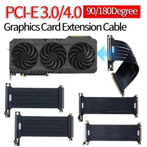 PCI-E 3.0 라이저 케이블 익스프레스 Gen 3 GPU 연장 코드 그래픽 카드 포트 90/180도 어댑터