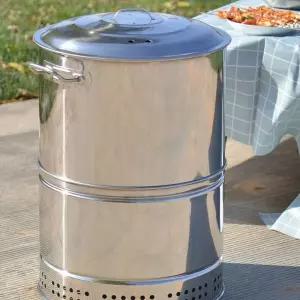 스테인리스 항아리 바베큐 40형 삼겹살 그릴 스텐 훈연 훈제