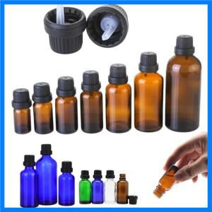 5Pcs 5/10/15/20/30/50/100ml 빈 유리 에센셜 오일 Dropp 병 (오리피스 감속기 팁 포함) 향수 아로마 테라
