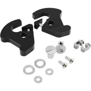 YHMOTO 블랙 탈착식 로터리 마운팅 시시 바 러기지 랙 래치 클립 키트, 할리 데이비슨 스포츠스터 투어 스트리트 글라이드 로드 킹 일렉트라 1986-2025에 적합