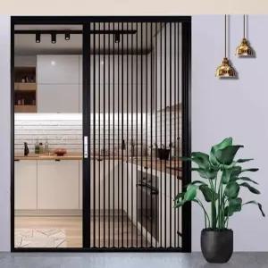 중문 투명 아크릴 파티션 슬라이딩 화이트 현관