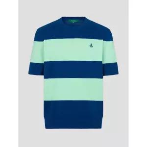 매장정품 BEANPOLE 빈폴 보더 반소매 라운드 니트 - 블루(BC4351N03P) 741926