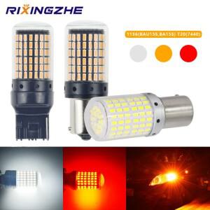 RXZ 1pc CanBus p21w T20 LED W21W 7440 T443 led S25 1156 BA15S 전구 3014 144smd 자동차 방향 지시등