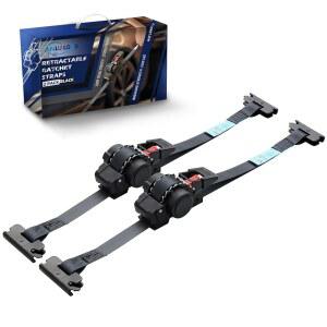 [미국배송] ANLLOAD E 트랙 리트랙터블 래칫 스트랩-리트랙터블 타이 다운 스트랩-보트 제트 스키 오토바이 ATVS-BS용 1인치 X 11.5피트 팩 2개: 1410파운드