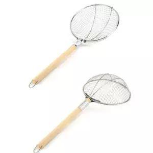 스텐 튀김 국수 면 뜰채 건지기 6호 망간격 약 1.2cm