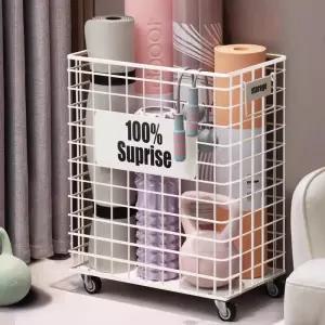 폼롤러 정리대 요가매트 보관대 정리 소도구 헬스장 보관선반 이동식 진열대 바구니 선반 요가