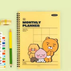 카카오프렌즈 B5 PP커버 캐릭터 먼슬리 플래너 월간 스케줄러