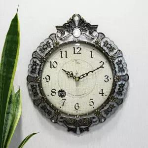 무소음 매화꽃 신주도금 주물 벽시계 HCA-648G