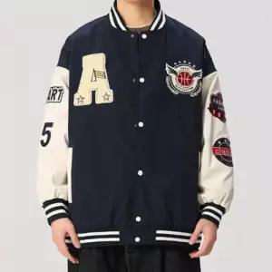 [라일리의류] Rly 와펜 잠바 스탠다드핏 얇은잠바 남성가죽자켓 남