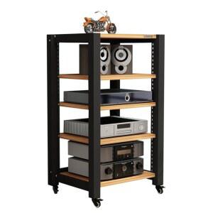 오디오랙 엠프 테이블 선반 거치대 음향 12U/16U 턴테이블 오디오렉 티비 블랙 번째