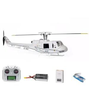 플라이윙 UH-1 휴이 V4 스케일 6CH 야외 RC 헬리콥터 RTF, 2개의 블레이드, 고속 브러시리스 모터, GPS 포지셔닝 - 원격 제어 헬리콥터, 성인 및 초보자를 위한 항공기 470 클래스 그레이