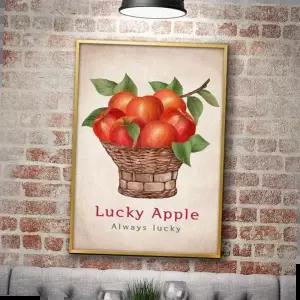 풍수지리에좋은 2.베이지바탕 골드알루미늄 빨강사과바구니_A2