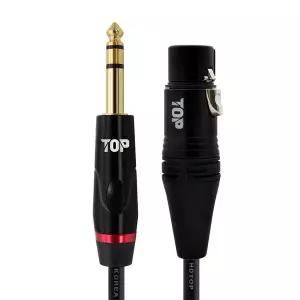 [HDTOP] 국산 5.5스테레오 TO XLR암 마이크 케이블 블랙 0.5M HT-TP5298