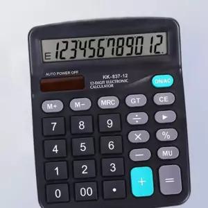 회사일반계산기 휴대용 간편 심플 건전지형 큰버튼계산기 12자리 (WFJ756C)
