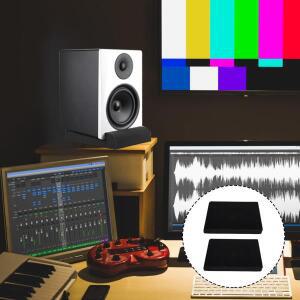 2PCS 스피커 절연 패드 스튜디오 모니터 용 고밀도 스폰지 매트 서브 우퍼 방음 음향 쿠션 소음 차단