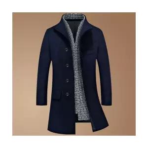 남성 출근룩 하프 코트 겨울 울 트렌치 캐시미어 모직 빅사이즈 철 스포M5