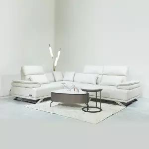 오너스가구 프리미엄 전동스윙 가죽 코너 소파