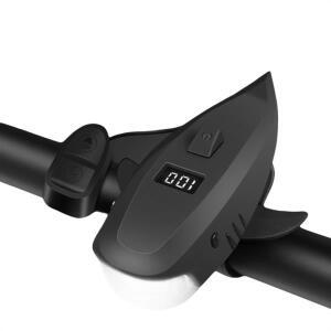 J1UL1N 자전거 경적 빛 전기 헤드라이트 무선 리모컨 스마트 프론트 블랙