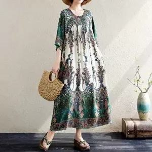 에스닉 G126653 롱원피스 보헤미안 루즈핏 (KYR-WFH7HGA)