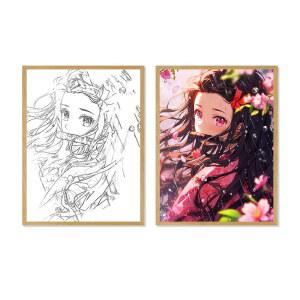 액자 젠이츠 시노부 LED RGNZR 충전형 스케치 1 17 네즈코 무드등 7x24cm 일반