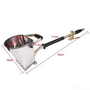 호퍼 버킷 콘크리트 모르타르 시멘트 스프레이 건, 벽 석고 분무기, 고압 진공 자동 제트 펌프, 4-5L