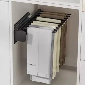 인출식 바지걸이 드레스룸 가죽 정리 슬라이딩 치마