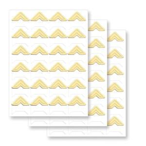 스크랩북용 360Pc 사진 코너, 골드 코너 스티커, 애시드 프리 DIY 앨범, 메모리북, 다이어리