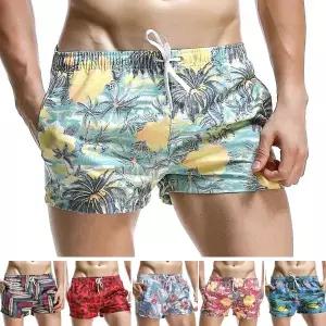 야자수 수영복바지 숏사각수영복 워터팬츠 오렌지폭풍