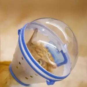 고양이 우주선 헬멧 양말 핥기 보호캡 머리커버 머리