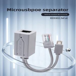 CCTV DC48V ~ 5V POE 분배기 헤드 쉐이킹 IP 카메라 전원 공급 장치 모듈(100M 이더넷 마이크로 USB 포함)