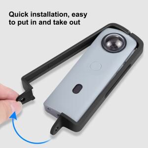 렌즈 보호 Ricoh Theta SC2용 PULUZ PC ABS 플라스틱 보호 프레임, 어댑터 마운트 및 나사 포함