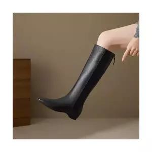 여성용 웨지힐 겨울 부츠 미들웨지 속굽 롱 CH4