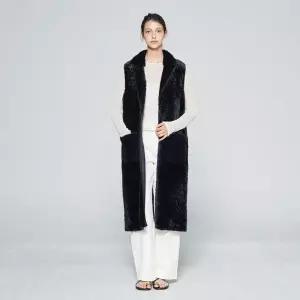 사바티에 [사바티에] 24FW 밍크 콤비 롱 베스트 (W11060OS)