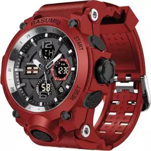 피에놀란 남성 스포츠 손목시계 아날로그 디지털 밀리터리 군용 시계 방수 골드