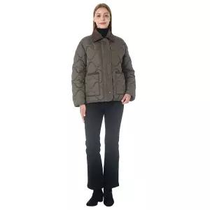 비지트인뉴욕 여성자켓 퀼팅자켓 여성패딩 경량패딩-카키-L