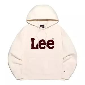 [매장정품]  lee 부클 트위치 로고 기모 후드 티셔츠 크림