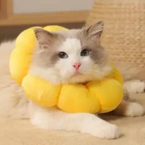 해바라기 중성화 목보호대 목쿠션 목보호대 넥카라 고양이 긁음방지 강아지 깔때기