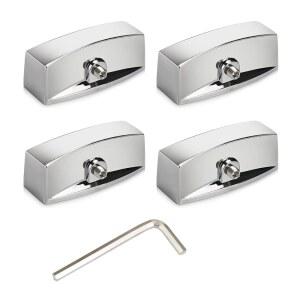 주방 가스레인지(4PCS)용 제어 밸브 범위 노브용 LLTKLMGSM 크롬 노브 다이얼 - 스토브, 오븐, 상업용 그릴 및 차 브로일러용 D자형 스템 디자인 교체