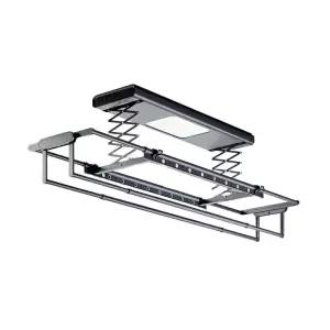 전동빨래건조대 설치 블랙 자동 오프라인 리프팅 가정용 포함 행거 B 전자동 건조대