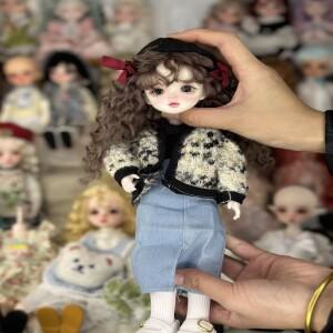 몽테조이 메이크업 6 포인트 인형 Mjd 공동 움직일 수 드레스 공주 세트 수제  장난감 장식 어린이 생일 선