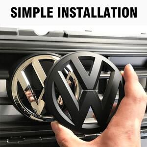 루보식 자동차 로고 전면 그릴 후면 트렁크 장식 스티커 액세서리 폭스 바겐 GTI 골프 폴로 6 7 Passat VW